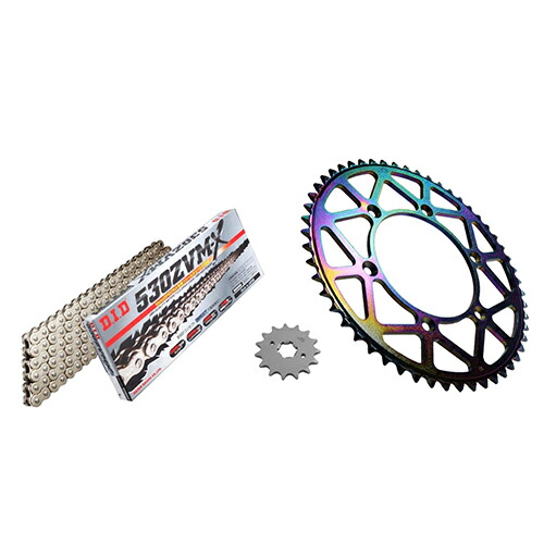 ADVANTAGE XAM&DID ドライブチェーン&前後スプロケットキット(タフライトスチール) シルバー XTS016-S バイク 駆動系セット