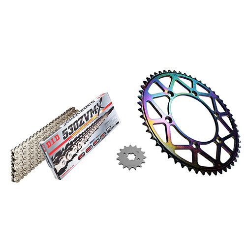 ADVANTAGE XAM&DID ドライブチェーン&前後スプロケットキット(タフライトスチール) シルバー XTS018-S バイク 駆動系セット