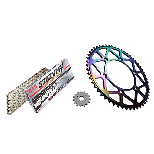 ADVANTAGE XAM&DID ドライブチェーン&前後スプロケットキット(タフライトスチール) シルバー XTS019-S バイク 駆動系セット|パーツダイレクト店