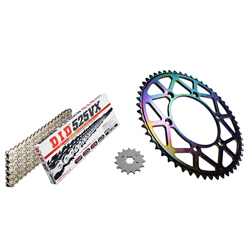 ADVANTAGE XAM&DID ドライブチェーン&前後スプロケットキット(タフライトスチール) シルバー XTS021-S バイク 駆動系セット