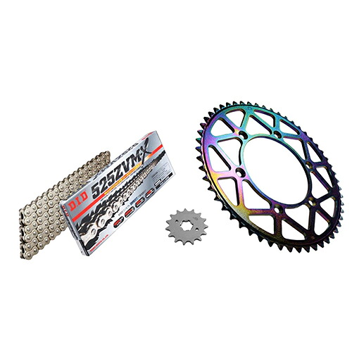 ADVANTAGE XAM&DID ドライブチェーン&前後スプロケットキット(タフライトスチール) シルバー XTS022-S バイク 駆動系セット｜パーツダイレクト店