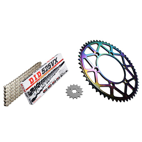 ADVANTAGE XAM&DID ドライブチェーン&前後スプロケットキット(タフライトスチール) シルバー XTK011-S バイク 駆動系セット