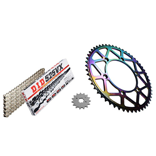 ADVANTAGE XAM&DID ドライブチェーン&前後スプロケットキット(タフライトスチール) シルバー XTK018-S バイク 駆動系セット