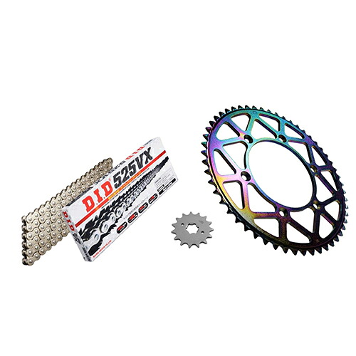 ADVANTAGE XAM&DID ドライブチェーン&前後スプロケットキット(タフライトスチール) シルバー XTK019-S バイク 駆動系セット｜パーツダイレクト店