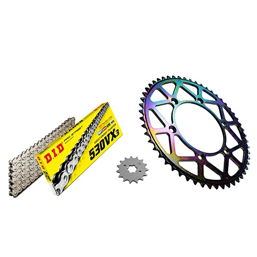 ADVANTAGE XAM&DID ドライブチェーン&前後スプロケットキット(タフライトスチール) シルバー XTK020-S バイク 駆動系セット|パーツダイレクト店