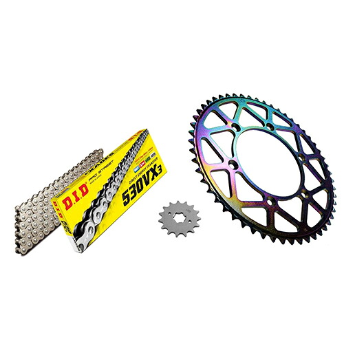 ADVANTAGE XAM&DID ドライブチェーン&前後スプロケットキット(タフライトスチール) シルバー XTK022-S バイク 駆動系セット|パーツダイレクト店