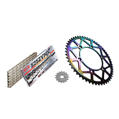 ADVANTAGE XAM&DID ドライブチェーン&前後スプロケットキット(タフライトスチール) シルバー XTK030-S バイク 駆動系セット