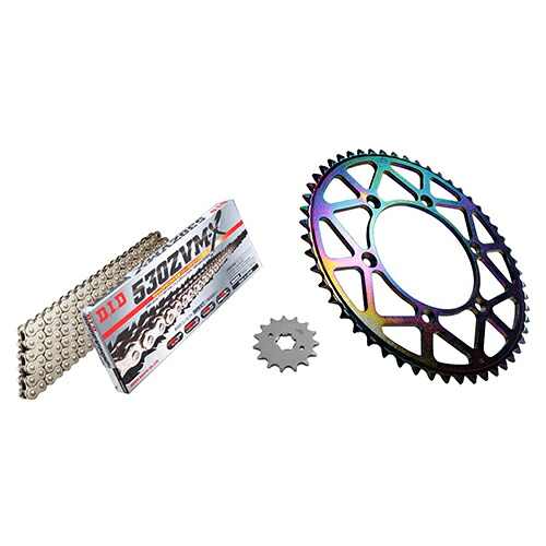ADVANTAGE XAM&DID ドライブチェーン&前後スプロケットキット(タフライトスチール) シルバー XTK042-S バイク 駆動系セット