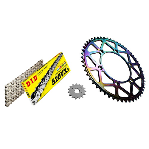 ADVANTAGE XAM&DID ドライブチェーン&前後スプロケットキット(タフライトスチール) シルバー XTK045-S バイク 駆動系セット｜パーツダイレクト店