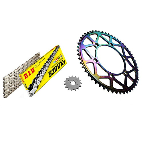ADVANTAGE XAM&DID ドライブチェーン&前後スプロケットキット(タフライトスチール) シルバー XTK055-S バイク 駆動系セット｜パーツダイレクト店