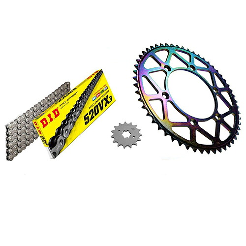 ADVANTAGE XAM&DID ドライブチェーン&前後スプロケットキット(タフライトスチール) スチール XTS003-B バイク 駆動系セット