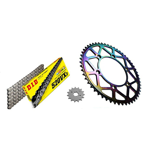 ADVANTAGE XAM&DID ドライブチェーン&前後スプロケットキット(タフライトスチール) スチール XTK002-B バイク 駆動系セット｜パーツダイレクト店