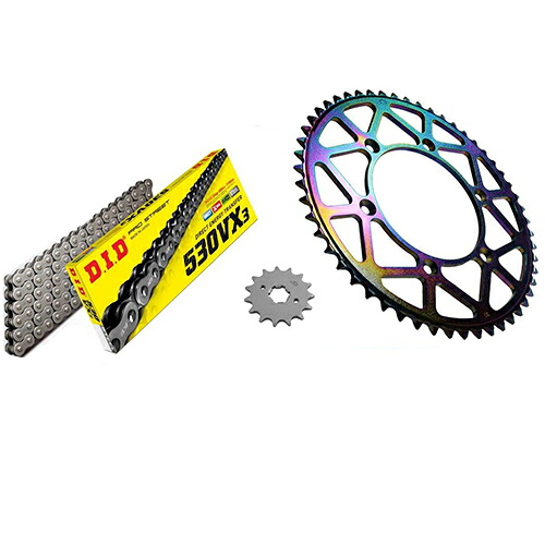ADVANTAGE XAM&DID ドライブチェーン&前後スプロケットキット(タフライトスチール) スチール XTK008-B バイク 駆動系セット