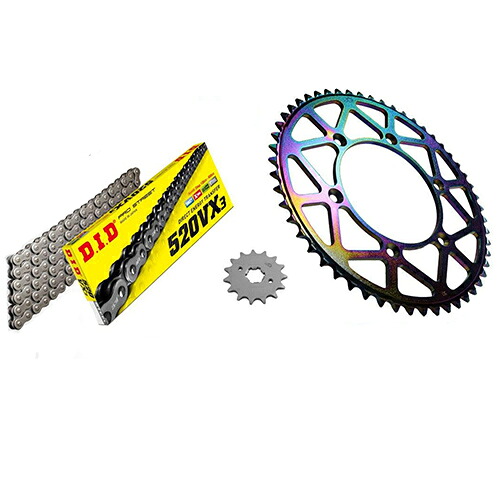 ADVANTAGE XAM&DID ドライブチェーン&前後スプロケットキット(タフライトスチール) スチール XTK012-B バイク 駆動系セット