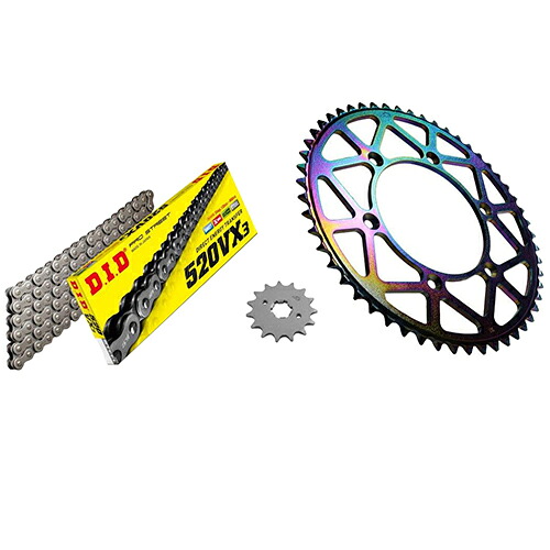 ADVANTAGE XAM&DID ドライブチェーン&前後スプロケットキット(タフライトスチール) スチール XTK057-B バイク 駆動系セット