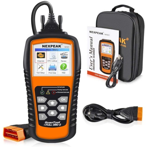 NEXPEAK OBD2 NX-501 故障診断機 診断スキャンツール NX-OBD-DU-1 メーター・テスター｜パーツダイレクト店 12,780円