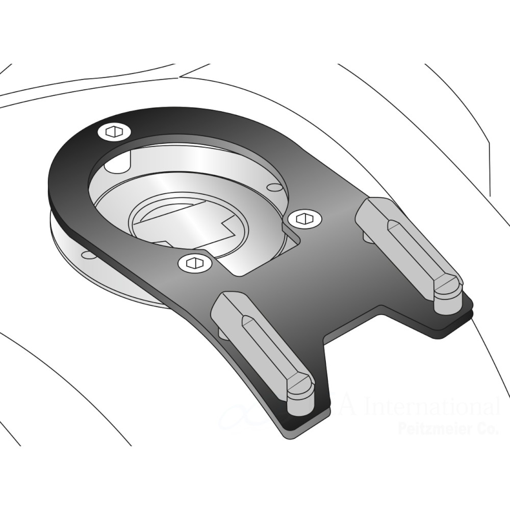 HEPCO&BECKER タンクバッグ用ホルダー タンクリング マルチベーシック 516-4537-0001 バイク フィッティングキット・ステー・ベース