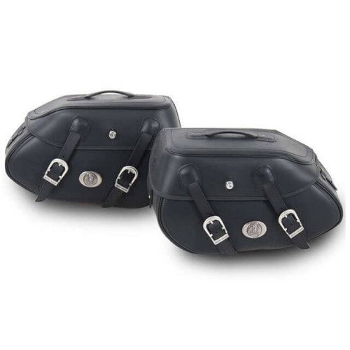 HEPCO&BECKER 牛本革サイドバック Buffalo/バッファロー 27L 左のみ ブラック 620-248-0001 バイク サイドバッグ|パーツダイレクト店