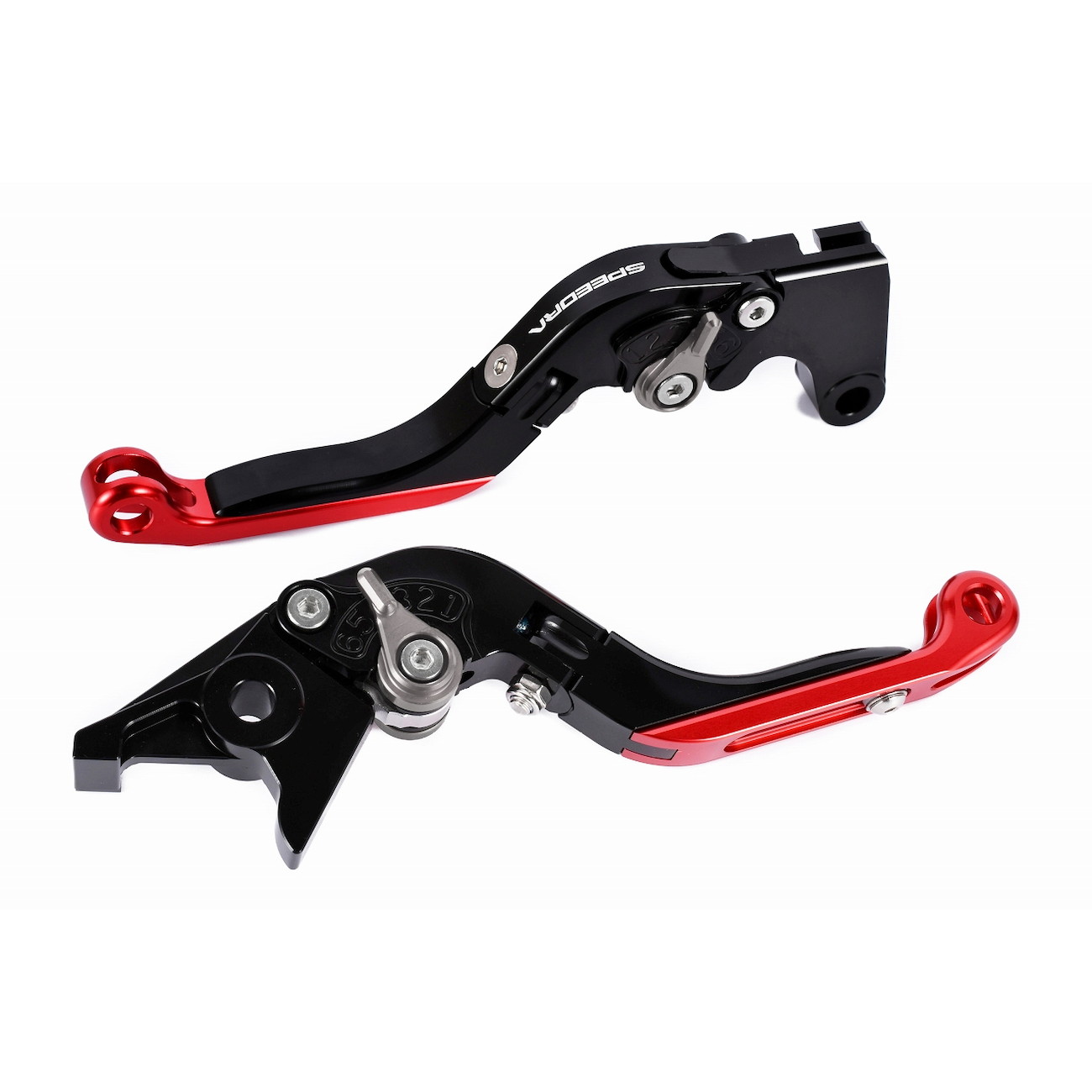 SPEEDRA アジャストレバー 可倒延長式(レバー/ブラック アジャスター/チタン エクステンション/シルバー) LVGG084BK-TMSR バイク