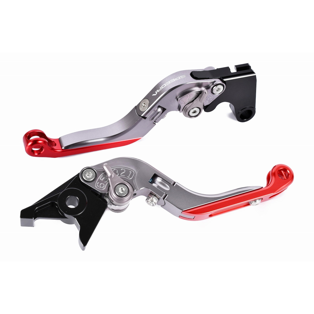 SPEEDRA アジャストレバー 可倒延長式(レバー/チタン アジャスター/チタン エクステンション/レッド) LVGG084TM-TMRD バイク