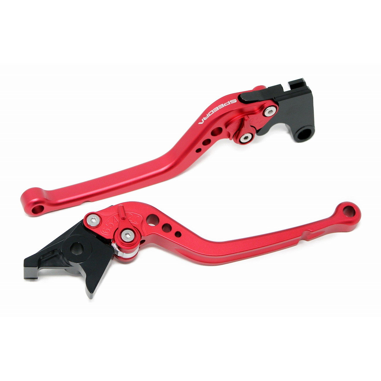 SPEEDRA アジャストレバー スタンダードロング(レバー/マットレッド アジャスター/マットチタン) LVBM089RD-TM バイク
