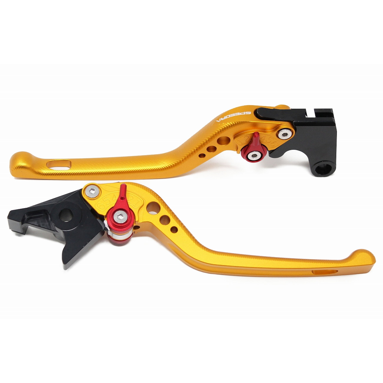 SPEEDRA アジャストレバー 3Dロング(レバー/マットゴールド アジャスター/マットシルバー) LVEM089GD-SR バイク