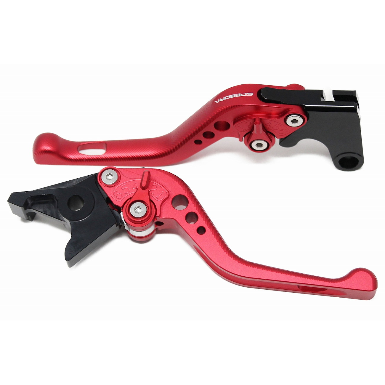 SPEEDRA アジャストレバー 3Dショート(レバー/マットレッド アジャスター/マットブラック) LVFM089RD-BK バイク｜パーツダイレクト店