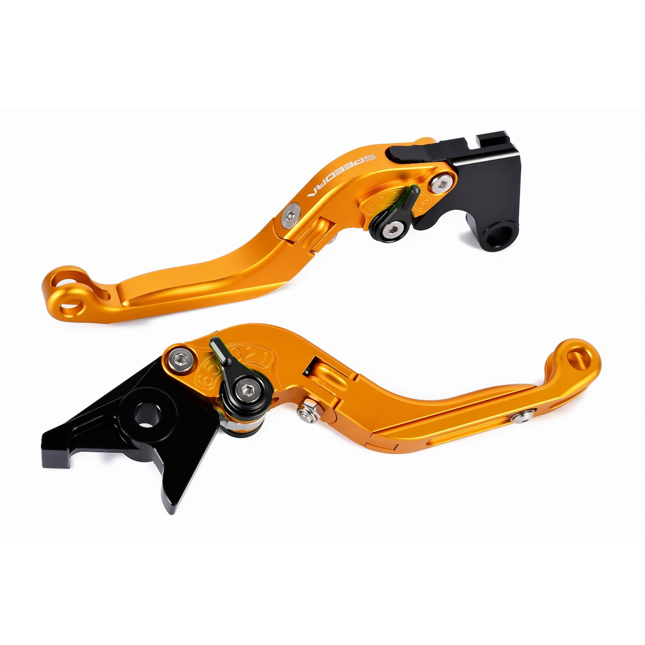 SPEEDRA アジャストレバー 可倒延長式(レバー/マットゴールド アジャスター/マットブラック エクステンション/マットブルー) LVGM089GD-BKBE バイク