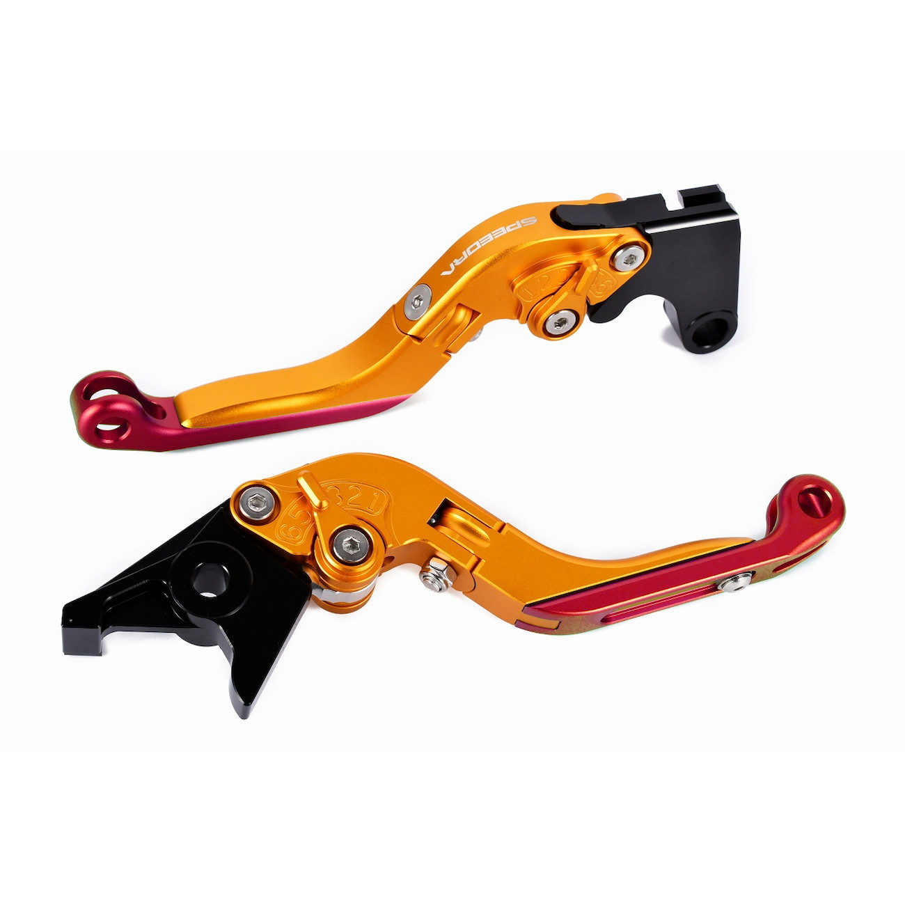 SPEEDRA アジャストレバー 可倒延長式(レバー/マットゴールド アジャスター/マットゴールド エクステンション/マットブルー) LVGM089GD-GDBE バイク