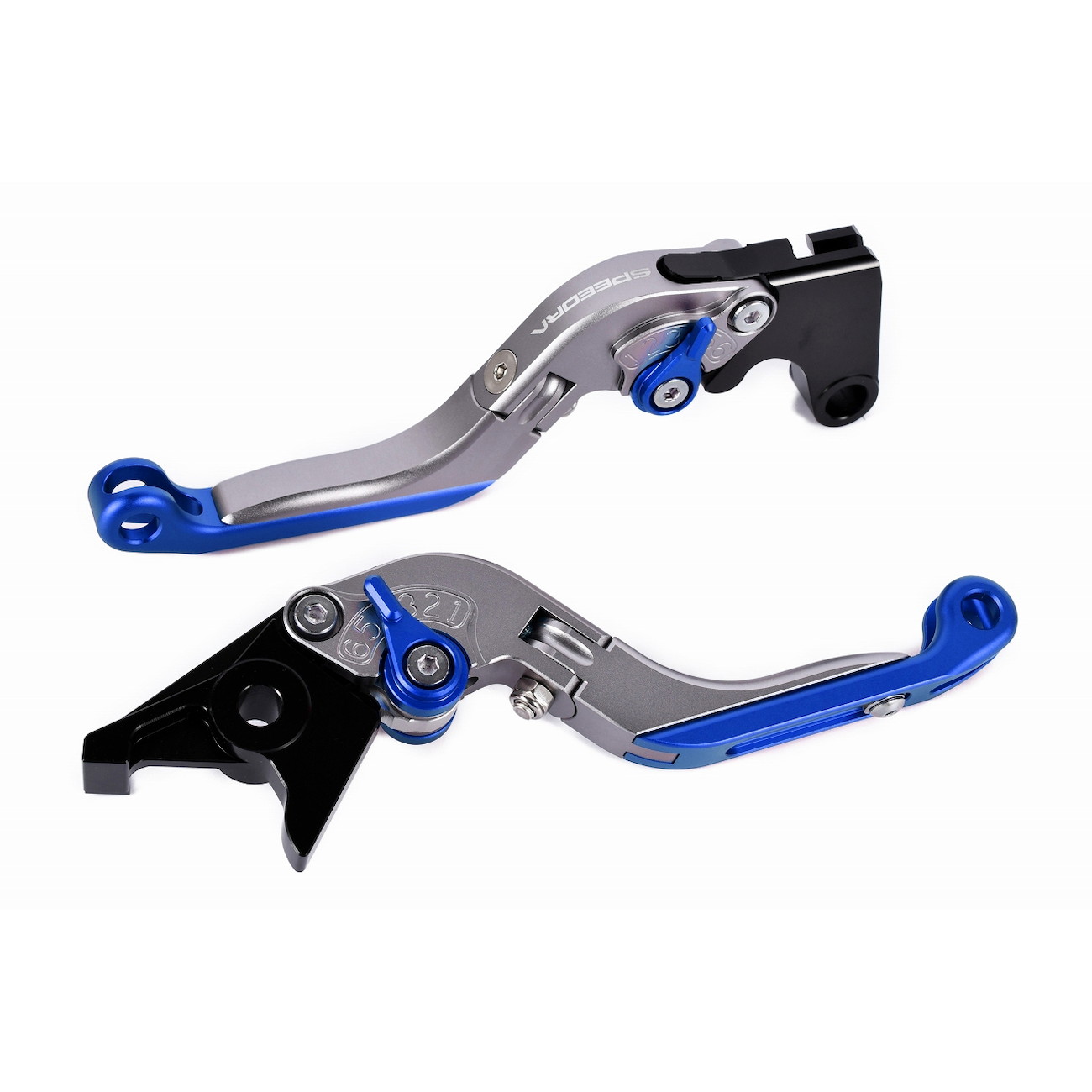SPEEDRA アジャストレバー 可倒延長式(レバー/マットチタン アジャスター/マットブルー エクステンション/マットブルー) LVGM089TM-BEBE バイク