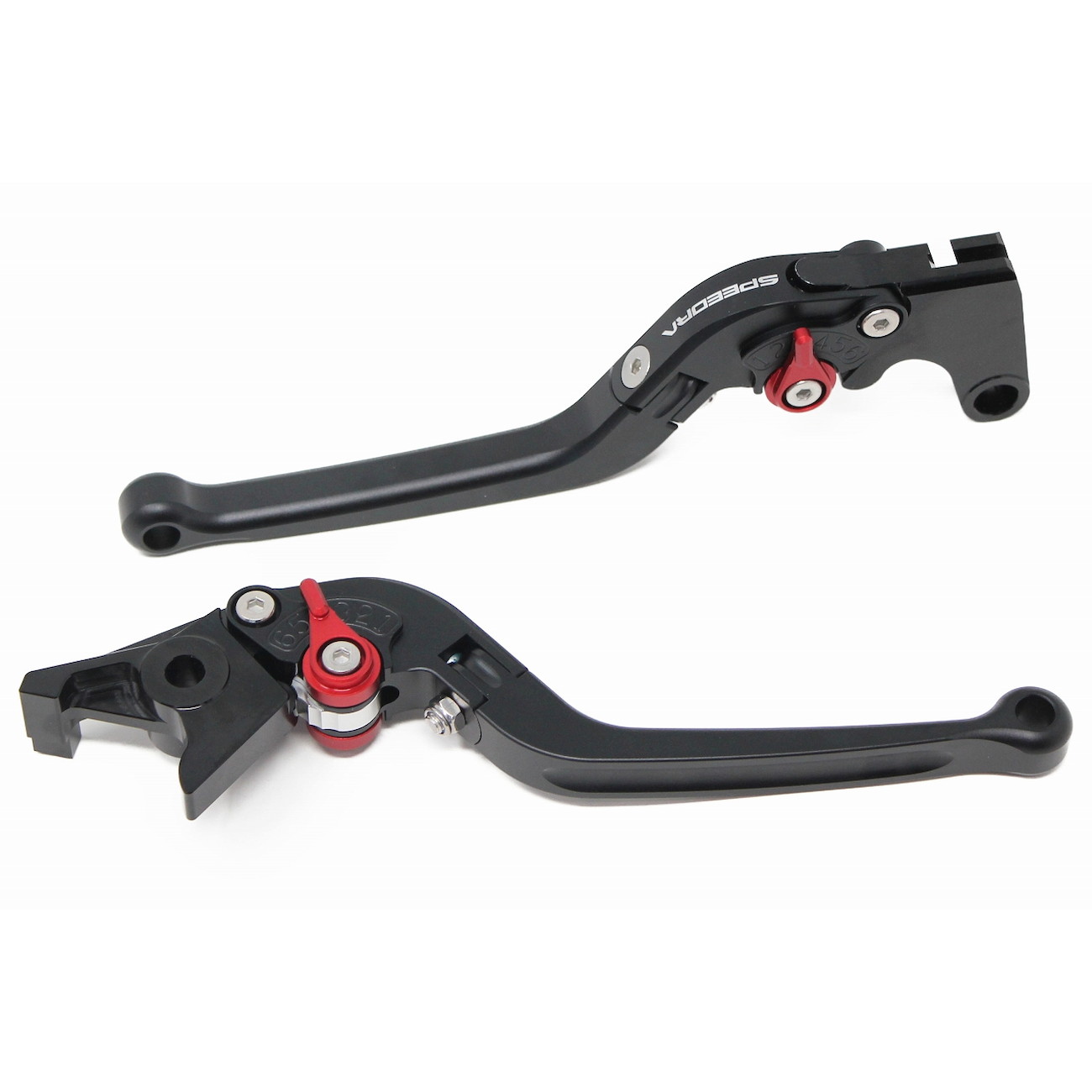 SPEEDRA アジャストレバー スタンダード可倒式(レバー/マットブラック アジャスター/マットシルバー) LVAM090BK-SR バイク