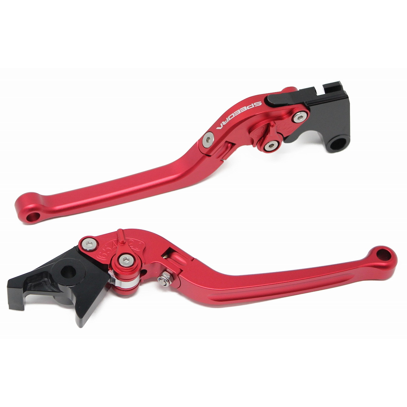SPEEDRA アジャストレバー スタンダード可倒式(レバー/マットレッド アジャスター/マットチタン) LVAM090RD-TM バイク