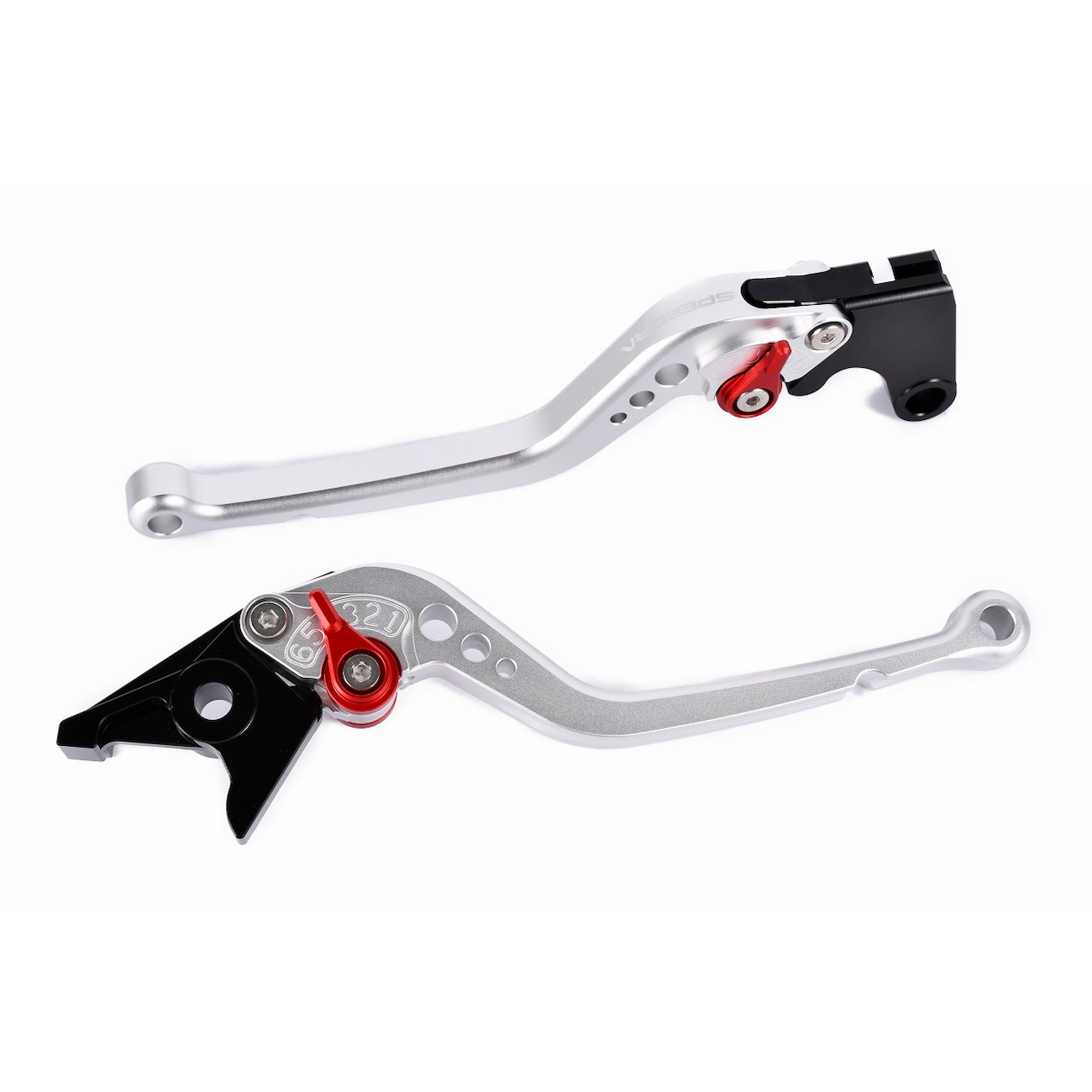 SPEEDRA アジャストレバー スタンダードロング(レバー/マットシルバー アジャスター/マットブルー) LVBM090SR-BE バイク
