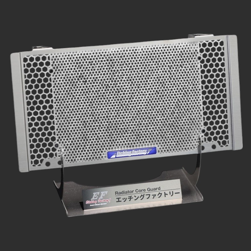 エッチングファクトリー R12 nineT用 オイルクーラーガード シルバー/赤 OGB-R12-00 バイク コアガード・ラジエーターカバー