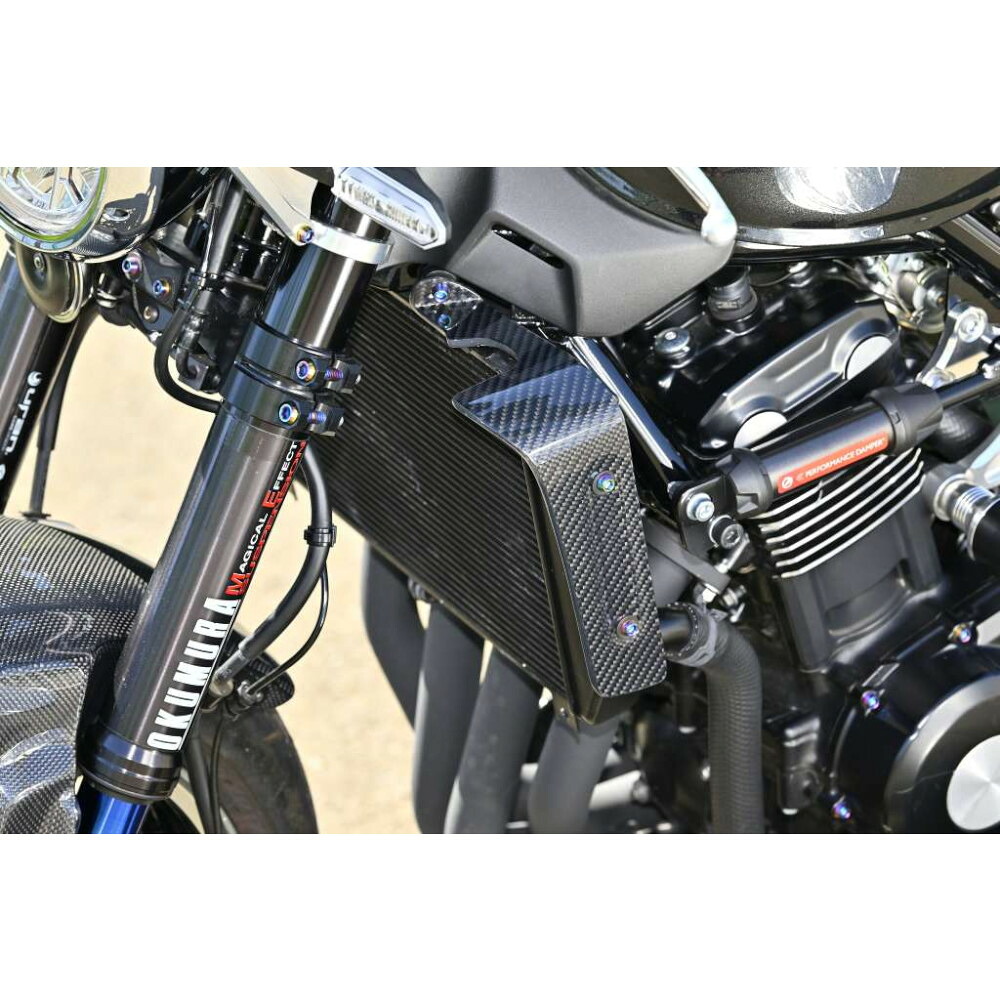 STRIKER(ストライカー) エアロデザイン SAD ラジエターサイドシュラウド Type-2(ボルトオン取付タイプ) 綾織カーボン Z900RS/カフェ SAD-RSS158TC2 バイク その他ラジエータ・冷却系