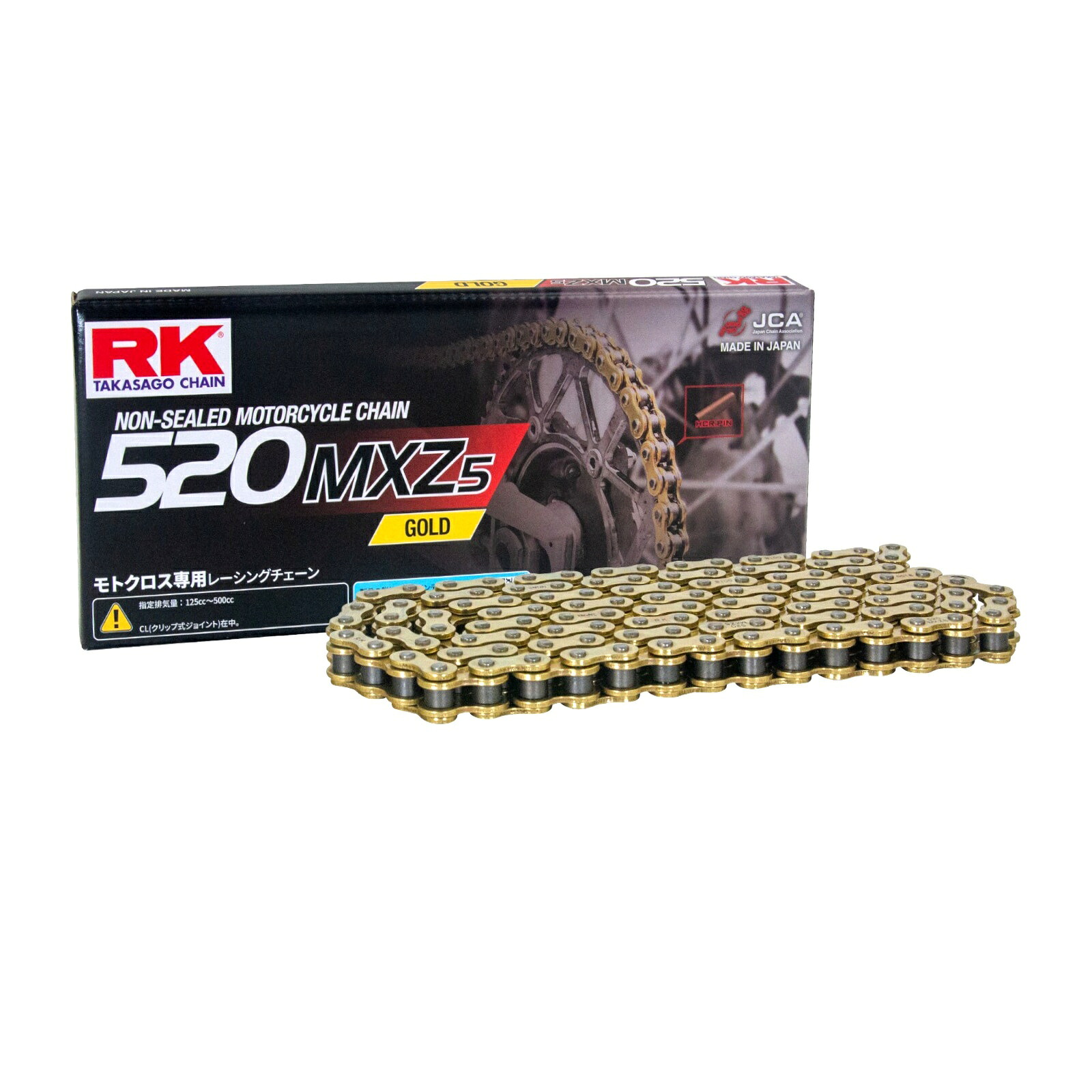 RK Japan モトクロスシリーズ GC520MXZ5-110L ゴールド GC520MXZ5 110L バイク チェーン