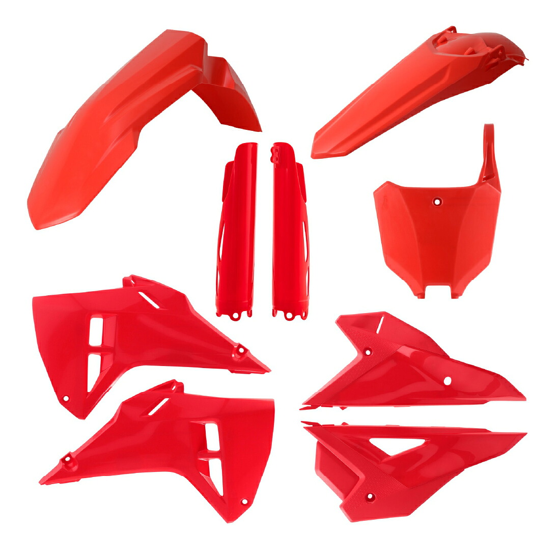 ACERBIS PLASTICフルキット レッド CRF250R/CRF450R AC-26547RD バイク 外装セット|パーツダイレクト店