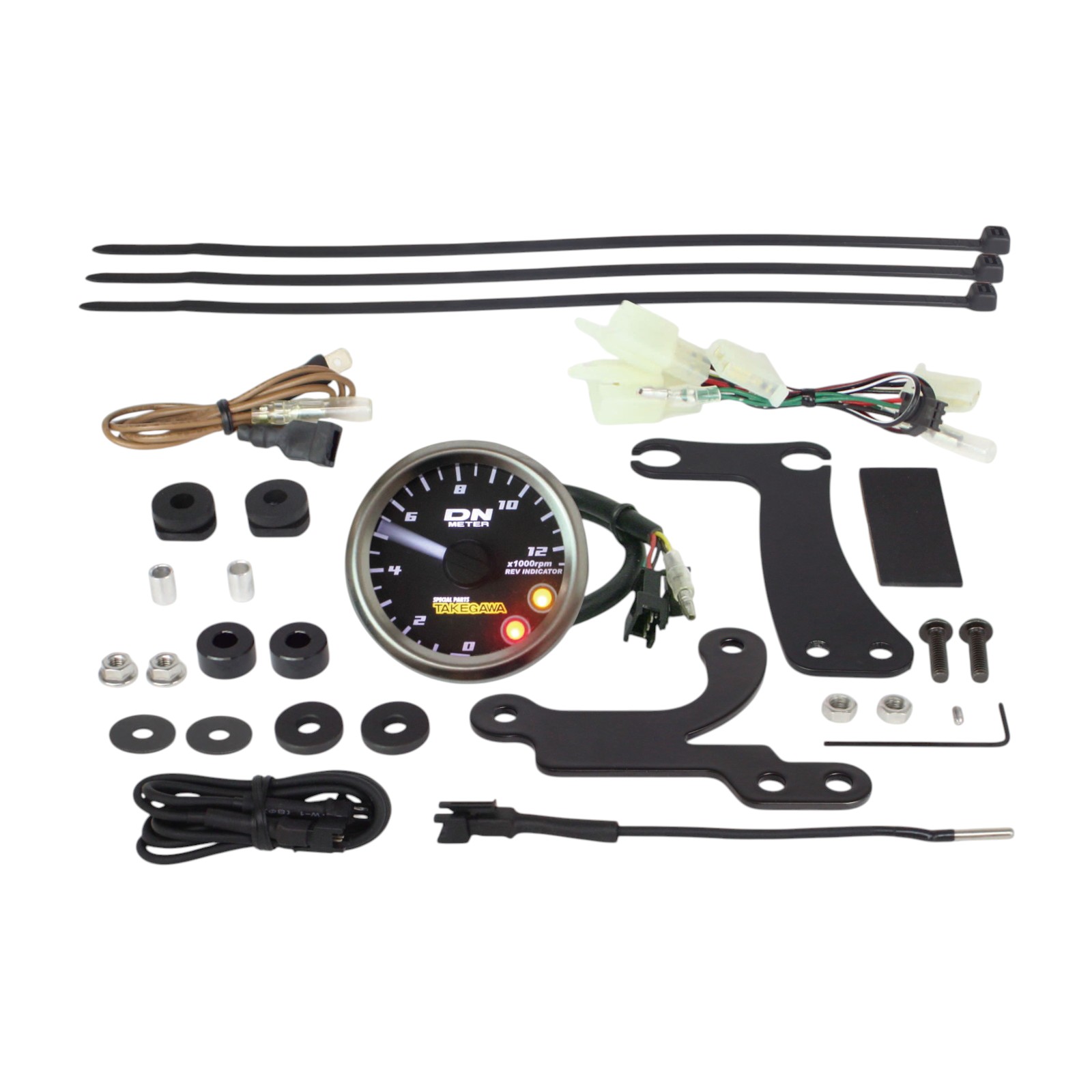 SP武川(スペシャルパーツ武川) φ48スモールDNタコメーターキット 12500RPM(レブインジケーター付) 05-05-0126 バイク スピードメーター・インジケーター類|パーツダイレクト店