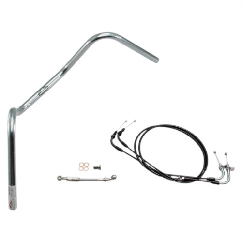 HURRICANE 200アップ1型 ハンドルSET クロームメッキ H044-010C バイク ハンドルバー｜パーツダイレクト店