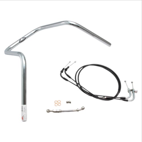 HURRICANE 300エイプハンガー3型 ハンドルSET クロームメッキ H044-085C バイク ハンドルバー