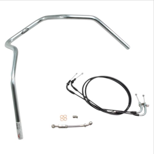 HURRICANE 300シックスベンド ハンドルSET クロームメッキ H044-087C バイク ハンドルバー