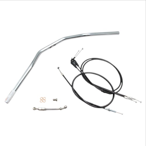HURRICANE トラッカースペシャル ハンドルSET クロームメッキ H309-033C バイク ハンドルバー｜パーツダイレクト店 17,026円