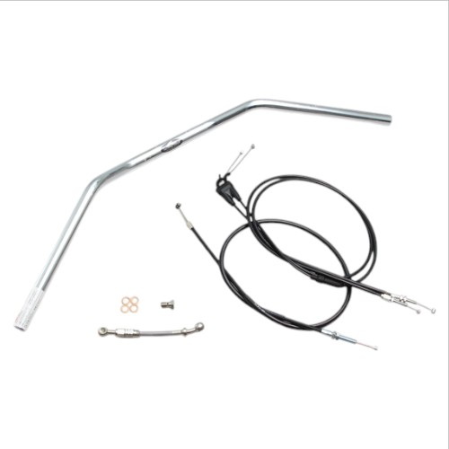 HURRICANE トラッカーLOW ハンドルSET クロームメッキ H309-043C バイク ハンドルバー|パーツダイレクト店