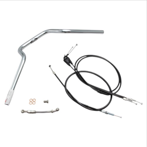HURRICANE クォーター3型 ハンドルSET クロームメッキ H309-903C バイク ハンドルバー|パーツダイレクト店