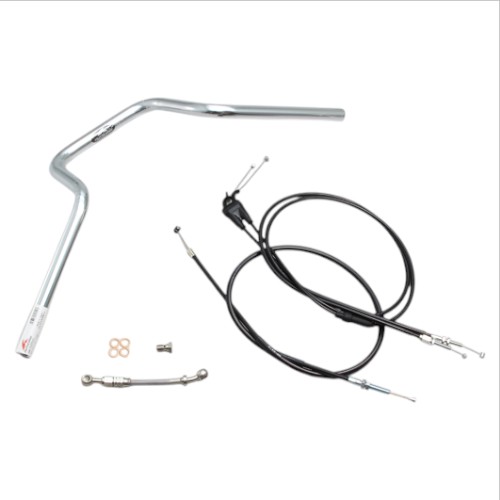 HURRICANE クォーター4型 ハンドルSET クロームメッキ H309-904C バイク ハンドルバー