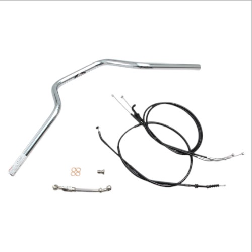 HURRICANE ヨーロピアン4型 ハンドルSET クロームメッキ H719-073C バイク ハンドルバー