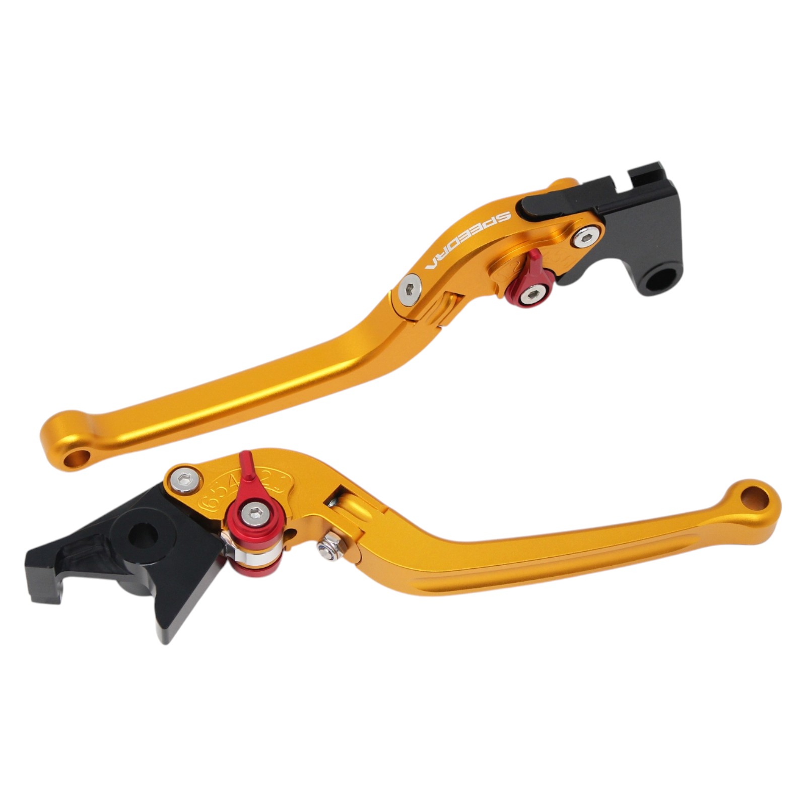 SPEEDRA アジャストレバー スタンダード可倒式(レバー/マットゴールド アジャスター/マットレッド) YAMAHA用 LVAM091GD-RD バイク