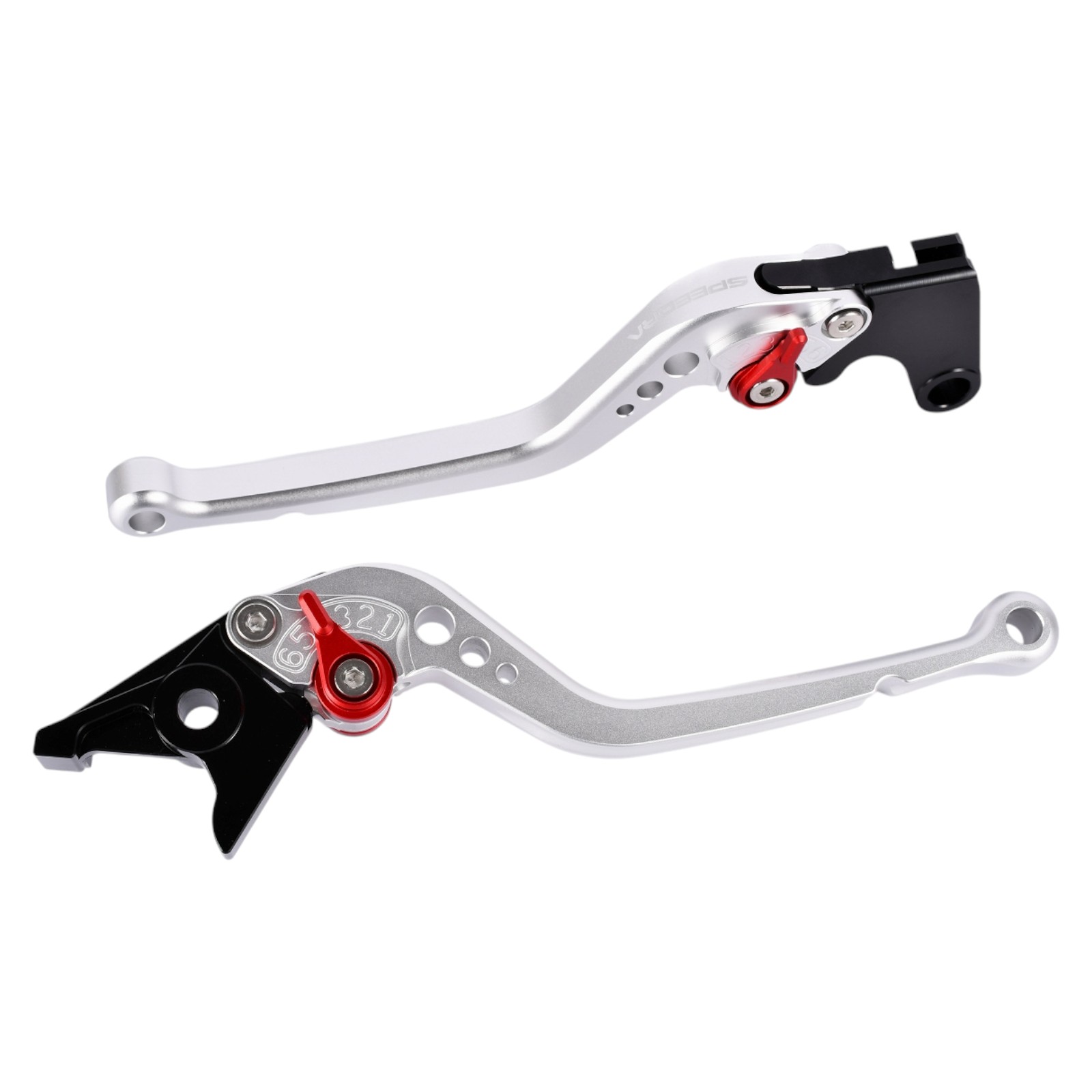 SPEEDRA アジャストレバー スタンダードロング(レバー/マットシルバー アジャスター/マットレッド) YAMAHA用 LVBM091SR-RD バイク