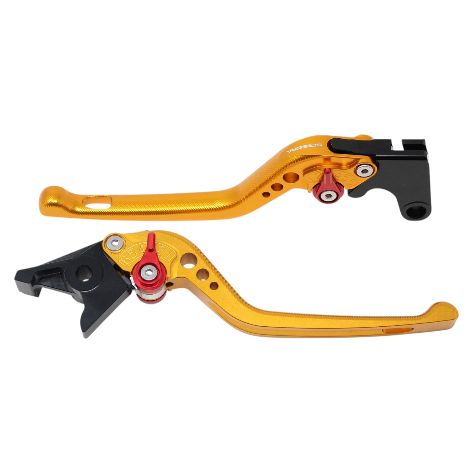 SPEEDRA アジャストレバー 3Dロング(レバー/ゴールド アジャスター/レッド) YAMAHA用 LVEG091GD-RD バイク