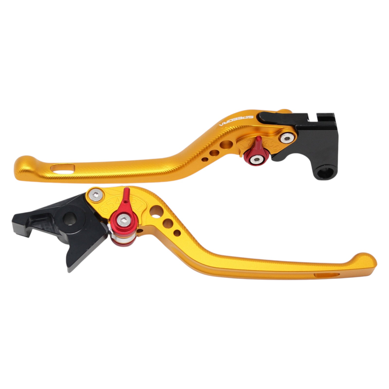 SPEEDRA アジャストレバー 3Dロング(レバー/マットゴールド アジャスター/マットレッド) YAMAHA用 LVEM091GD-RD バイク